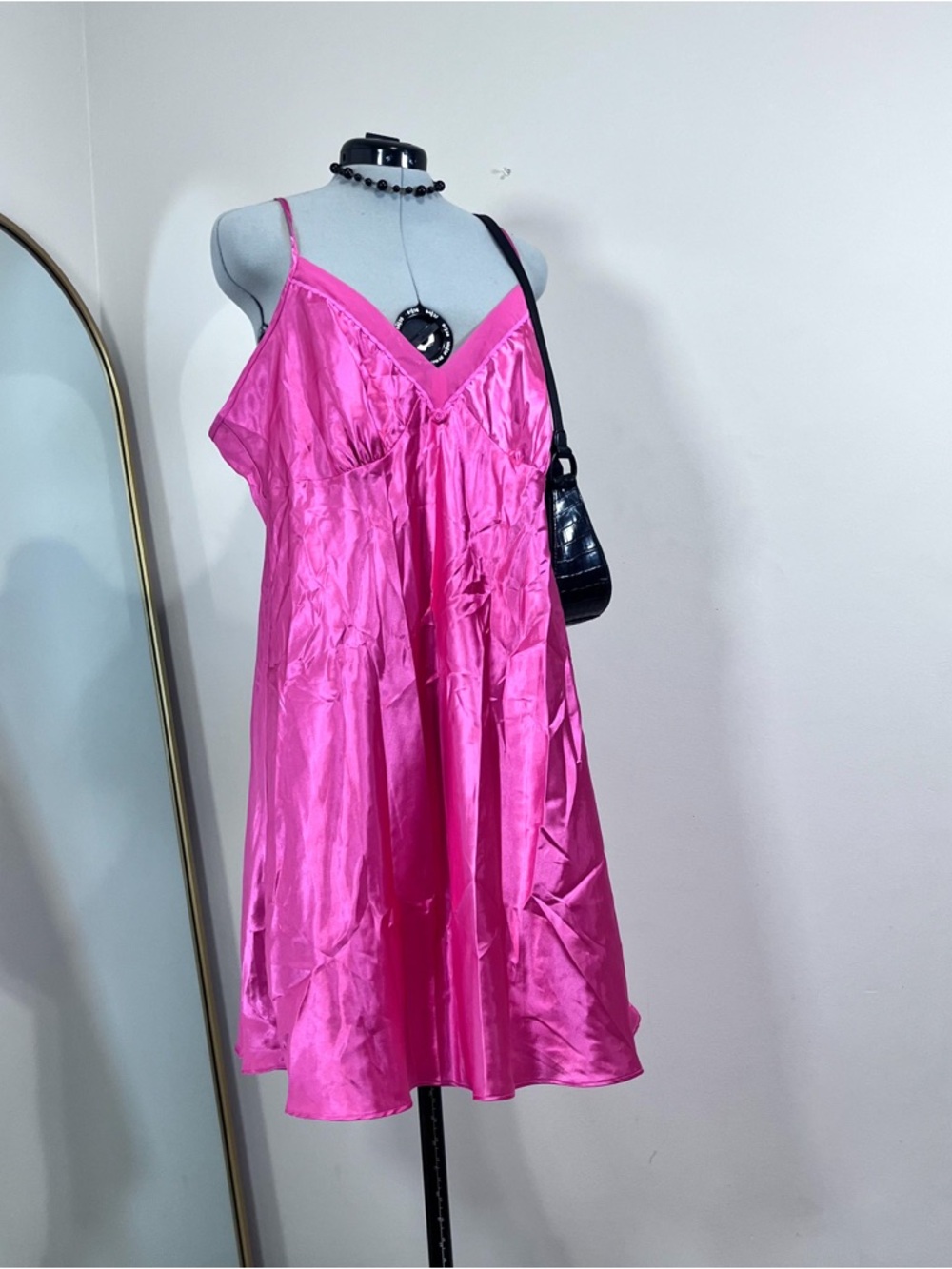 Liz Claiborne Pink Satin Lingerie Slip Dress